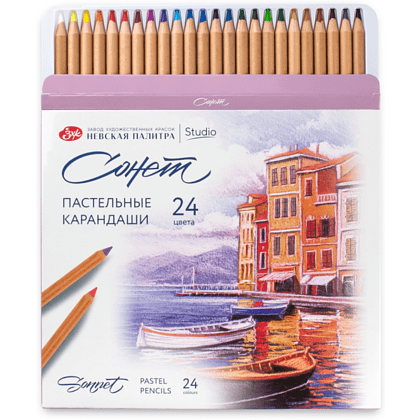 Карандаш пастельный "Сонет", набор 24 цвета