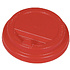 Крышка пластиковая для стаканов d=90 мм, для горячих напитков, 100 шт/упак, красный, с клапаном
