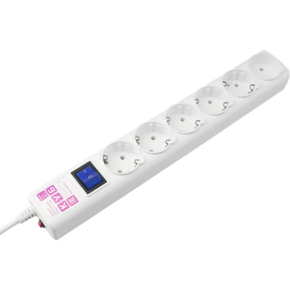 Сетевой фильтр Power Cube "SPG(5+1)-16B-1.9М", белый - 2