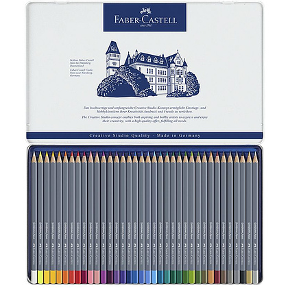 Карандаши цветные акварельные "Goldfaber Aqua", 36 цветов, металлическая упаковка - 3