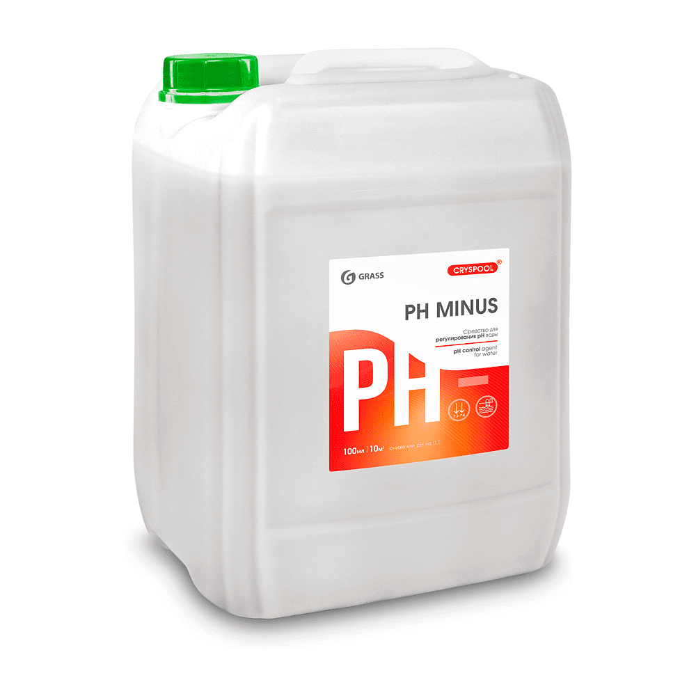Средство для регулирования pH воды "CRYSPOOL pH minus", 23 кг, канистра