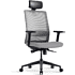 Кресло для руководителя Bestuhl "S30", сетка , ткань, пластик, серый