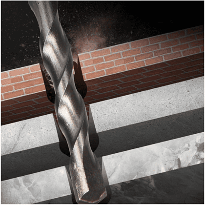 Бур по бетону Deli YS EDH-YCZ16006-E1, 6 x 160 мм, X-Tip, SDS-PLUS - 4