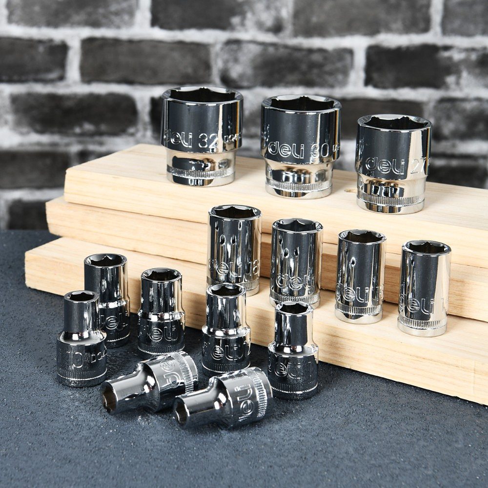 Головка торцевая шестигранная Deli YS EDQ4013 1/2", 13 мм, серебристый - 3