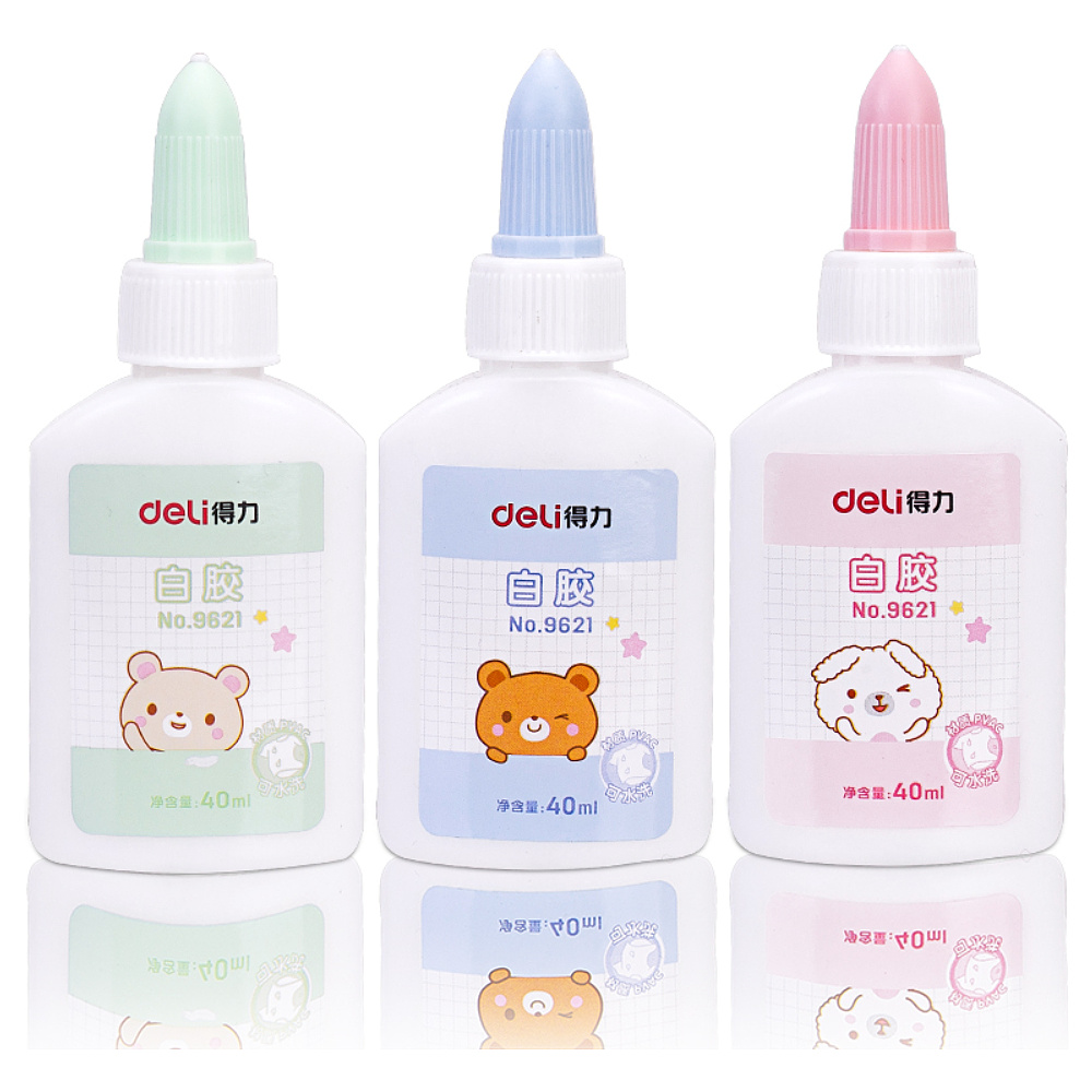 Клей ПВА Deli "Macaron", 40 мл, ассорти