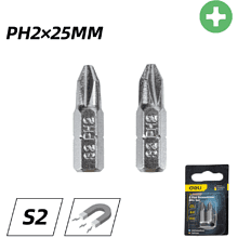 Бита Deli YS EDL251002, 2 шт., PH2 x 25 мм