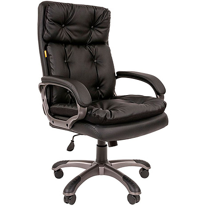 Кресло для руководителя "Chairman 442", экокожа, пластик, черный