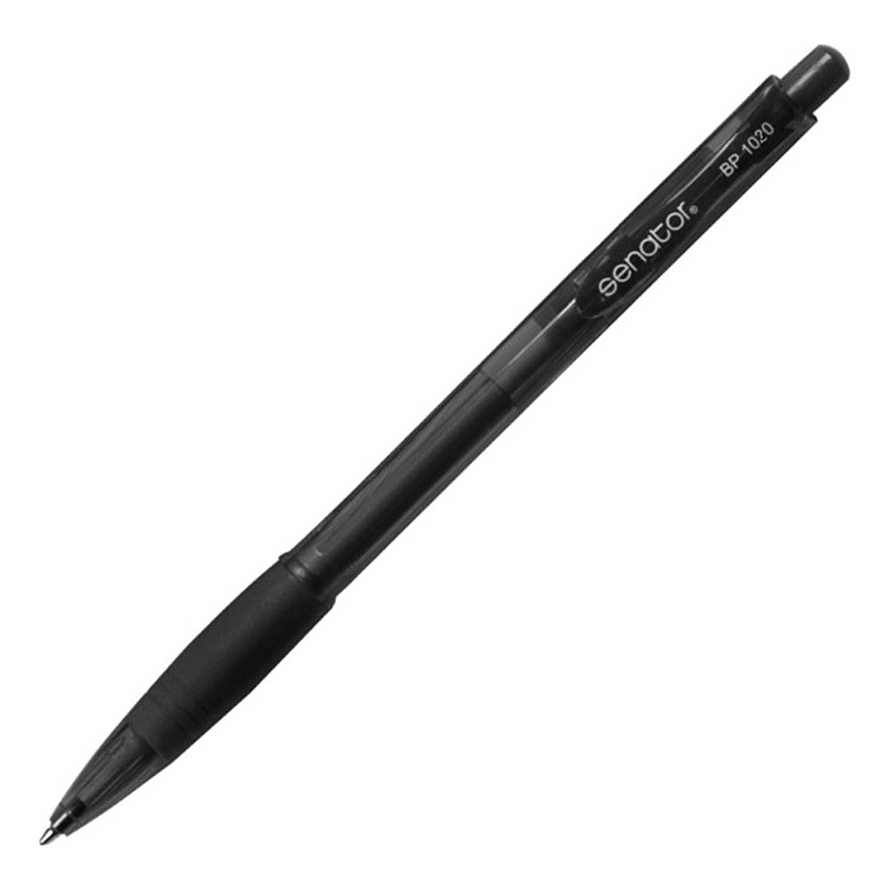 Ручка шариковая автоматическая "Senator BP10", 0.7 мм, прозрачный, черный, стерж. черный