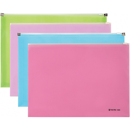 Папка-конверт на молнии Panta Plast "C4604", А4, лиловый - 2