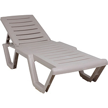 Шезлонг Атлант, пластик, серый