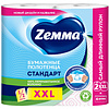 Полотенца бумажные Zemma Стандарт XXL, 2 рулона, 2 слоя, декор - 2