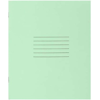 Тетрадь, A5, 12 листов, косая линейка, зеленый