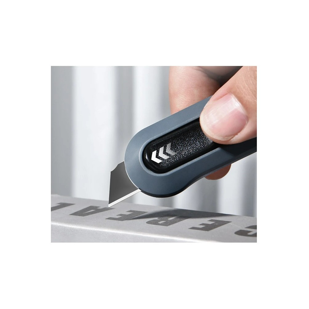 Нож строительный Deli HS HT4007C, 80x25 мм, Soft Touch, оранжевый - 3