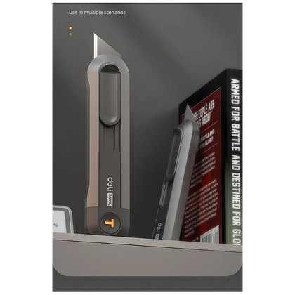 Набор ножей строительных Deli HS EHT4003, 3 шт (ножи 9мм/18мм/трапеция), Soft Touch, черный - 28