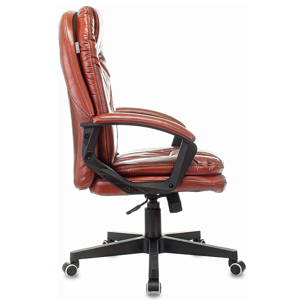 Кресло для руководителя "Бюрократ CH-868AXSN", кожзам, пластик, коричневый - 3
