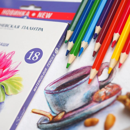 Карандаши акварельные "Сонет", 18 цветов - 3