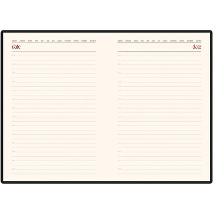 Ежедневник недатированный "Senate", А5, 272 страницы, черный - 2