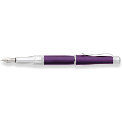 Ручка перьевая "Cross Beverly", M, пурпурный, серебристый, патрон черный - 2