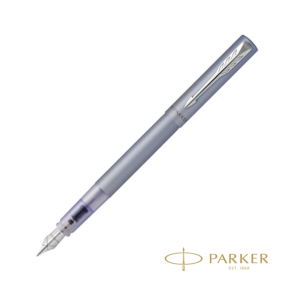 Ручка перьевая Parker "Vector XL Silver Blue", M, серебристый, патрон синий