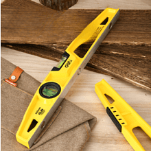 Уровень строительный  Deli YS EDL290400Q, литой, 400 мм, с двойным обзором, пузырьковый