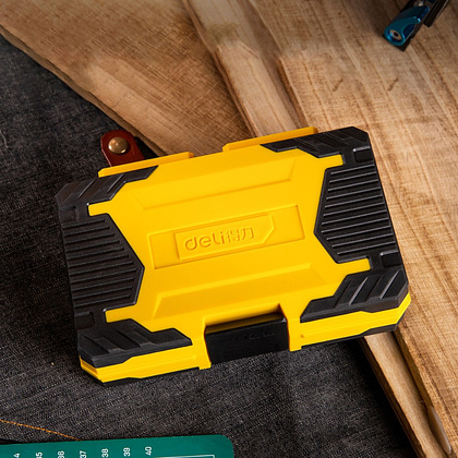 Отвертка Deli YS DL250039, с битами, 39 предметов, кейс, черный, желтый - 5