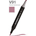 Маркер перманентный двусторонний "Sketchmarker Brush", V91 тусклый фиолетовый
