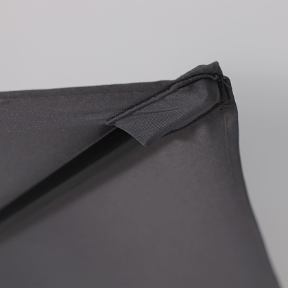 Комплект мебели садовой AksHome PICNIC (стол 1шт, 4 кресла, зонт 1шт), серый, черный - 30