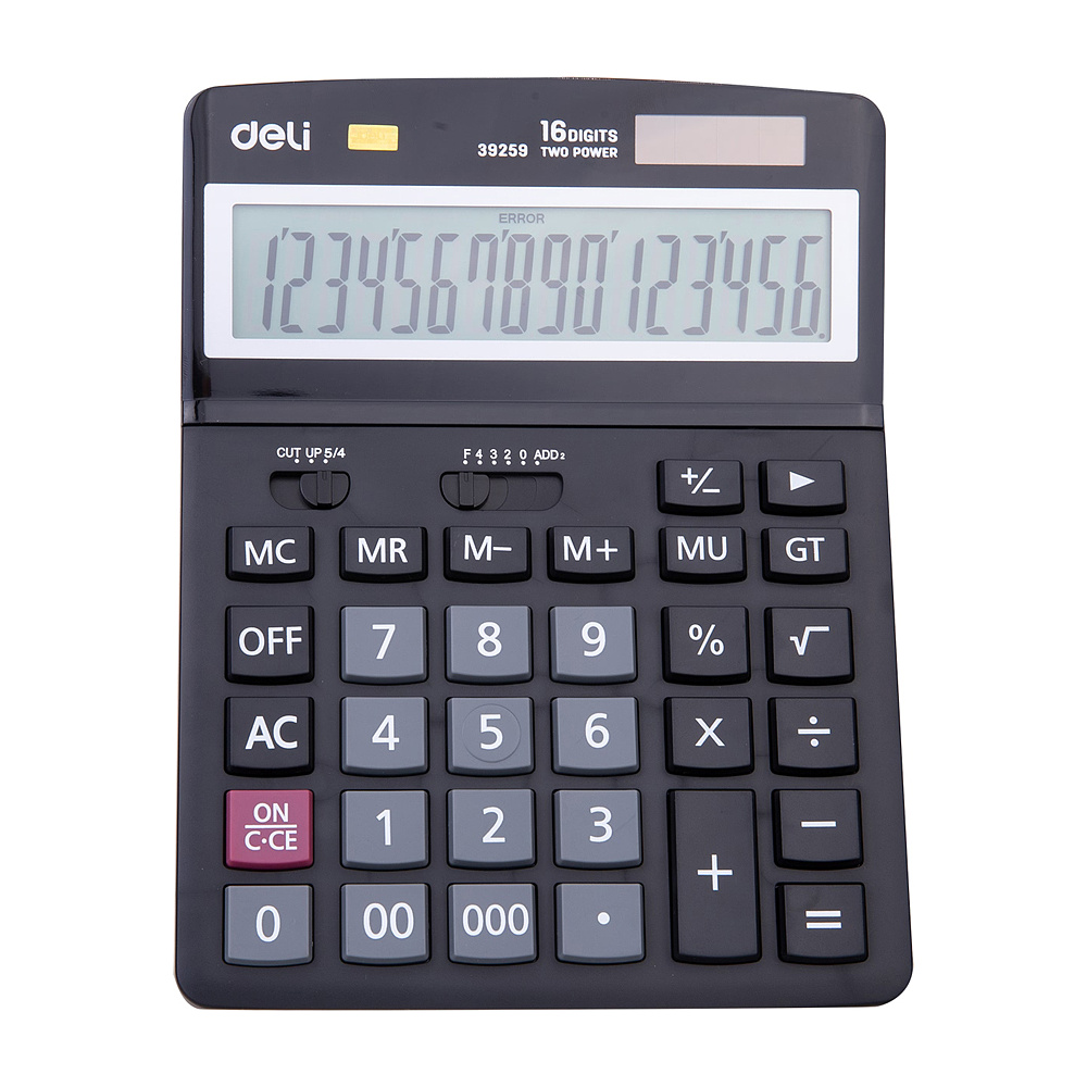 Калькулятор настольный Deli "39259", 16-разрядный, черный