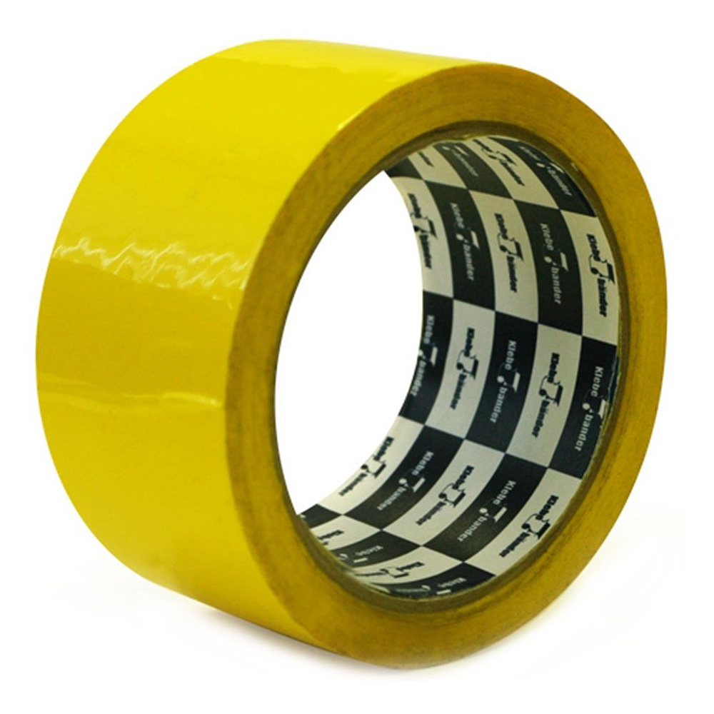 Клейкая лента упаковочная "Klebebander", 50x57мм/м, 45 мкм, желтый