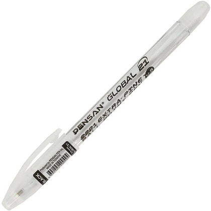 Ручка шариковая "Global", 0,5 мм, прозрачный, стерж. черный