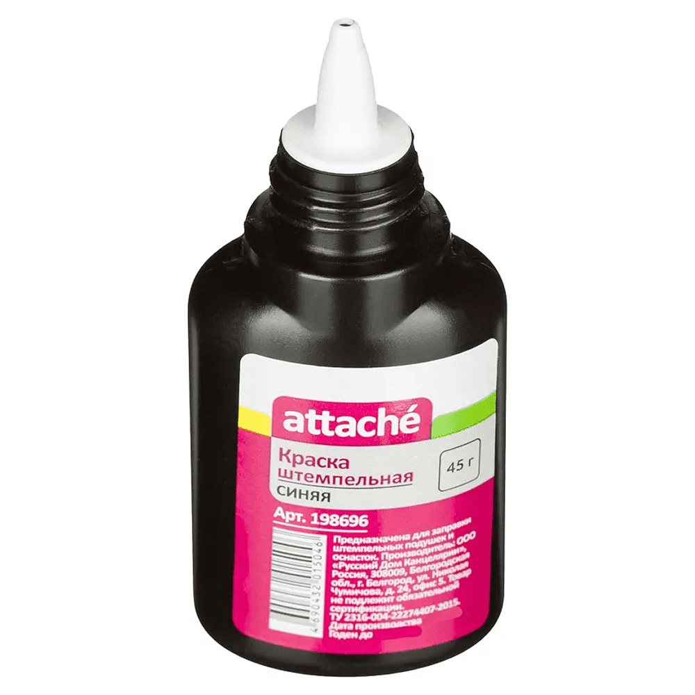 Краска штемпельная "Attache", 45 г, синий - 2