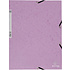 Папка на резинках "Aquarel", А4, 15 мм, картон, фиолетовый