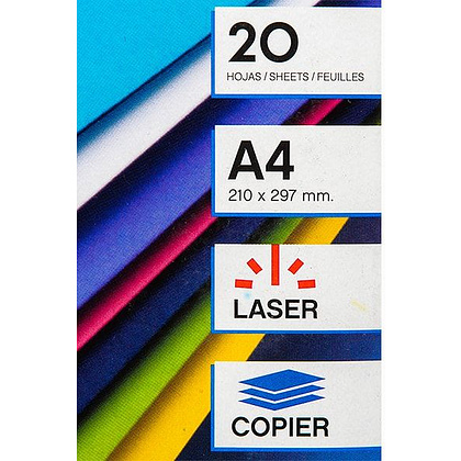 Флуоресцентные цветные этикетки "Apli", 210x297 мм, 20 листов, 1 шт, желтый - 2