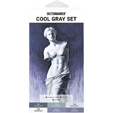 Набор маркеров перманентных двусторонних "Sketchmarker Cool Gray"
