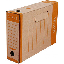 Коробка архивная "Эко", 80x327x240 мм, оранжевый