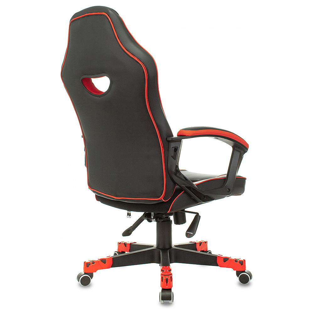 Кресло игровое "Zombie GAME 16", ткань, экокожа, пластик, черный, красный - 4