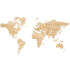 Декор на стену "Карта мира на английском языке" одноуровневый на стену, XXL 3195, натуральный, 100x181 см