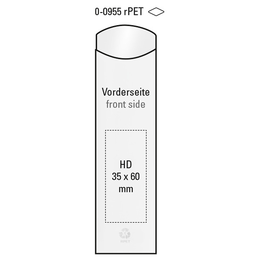 Футляр для ручек "Etui rPET", 1(2) предмета, прозрачный - 3