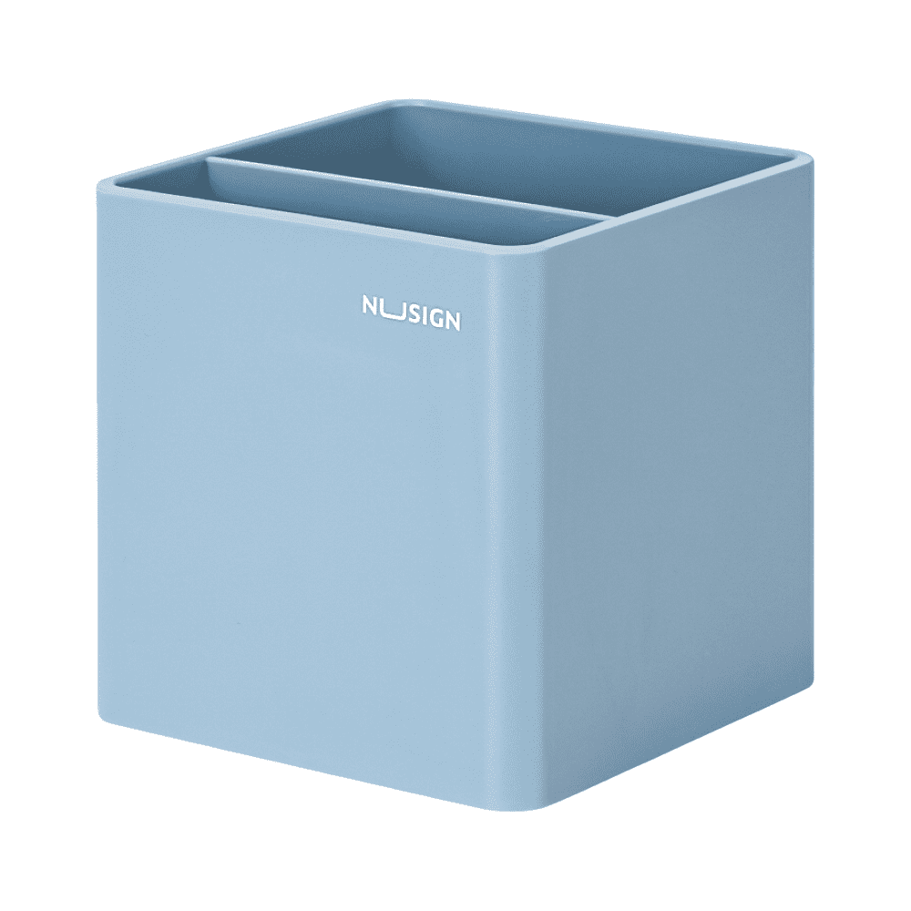 Подставка для ручек "Nusign", пластик, 2 деления, лазурный