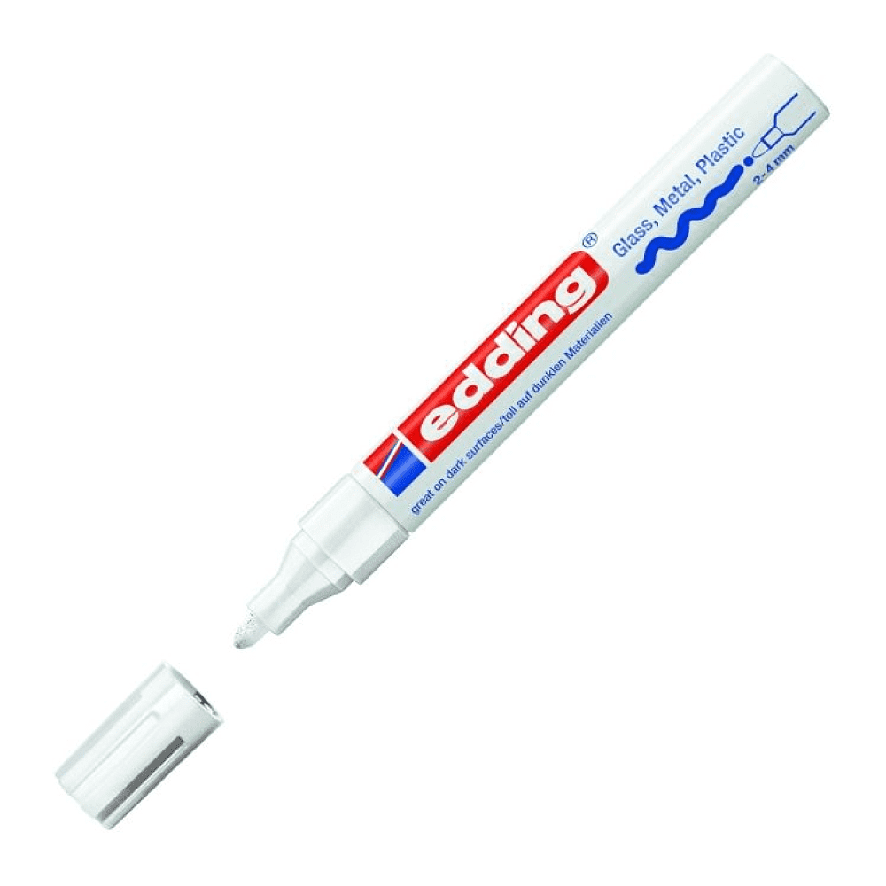 Маркер перманентный на нитрокраске Edding "750", серебристый