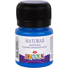 Краска акриловая матовая "Декола", 515 синяя, 20 мл., банка
