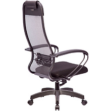 Кресло для руководителя "Metta SU-1-BP Комплект 11 PL", сетка, пластик, темно-серый
