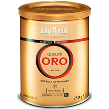 Кофе "Lavazza" Qualita Oro INT, молотый, 250 г, жестяная банка