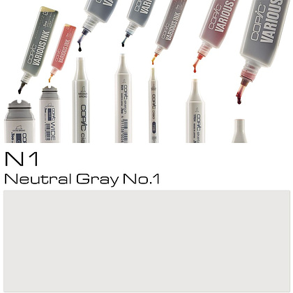 Чернила для заправки маркеров "Copic", N-1 нейтральный серый №1 - 2