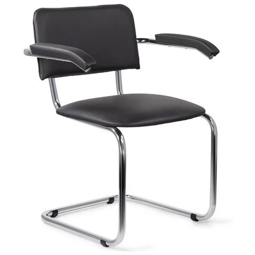 Стул для посетителей SitUp "Сильвия", кожзам, металл, черный
