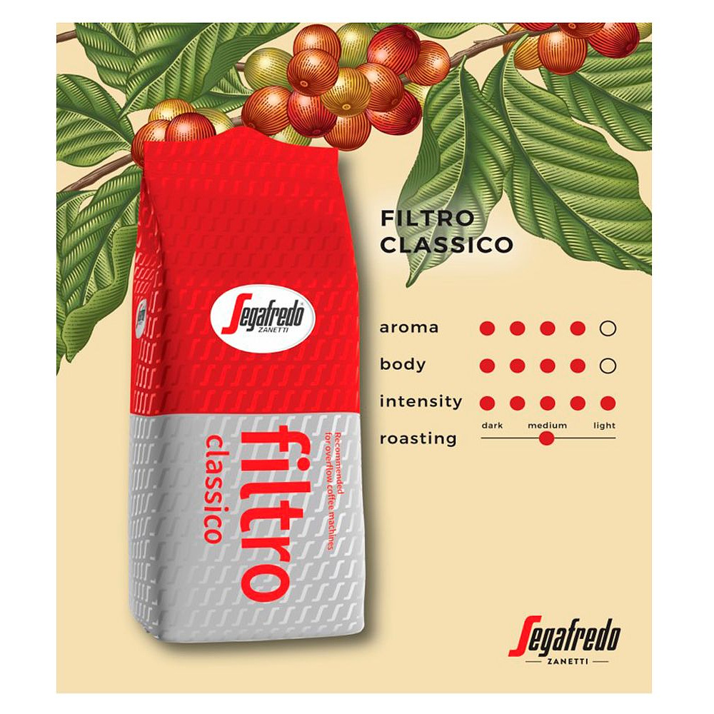 Кофе "Segafredo" Filtro Classico, молотый, 1000 г - 2
