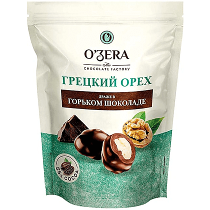 Драже "O`Zera", грецкий орех в горьком шоколаде, 150 г, 