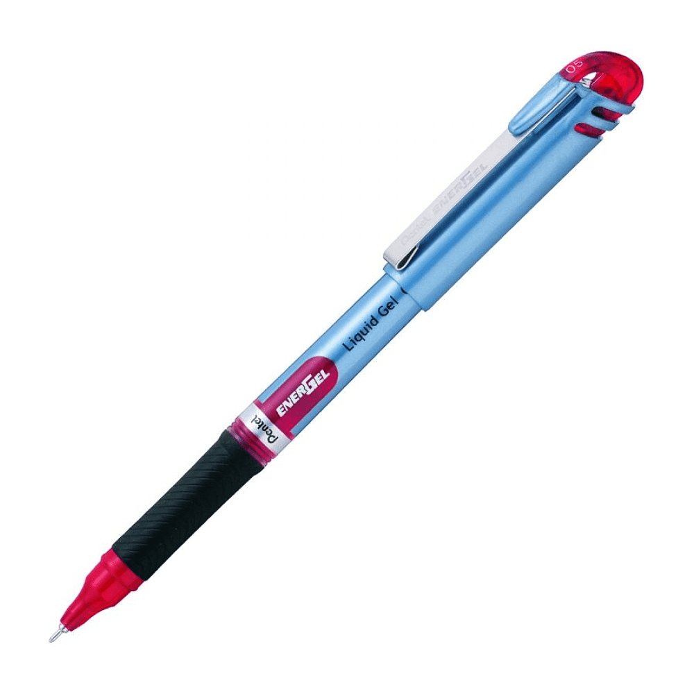 Ручка-роллер "EnerGel BLN15", 0.5 мм, синий, красный, стерж. красный