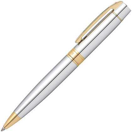 Ручка шариковая автоматическая "Sheaffer 300 Chrome", 0,7 мм, серебристый, золотистый, стержень черный