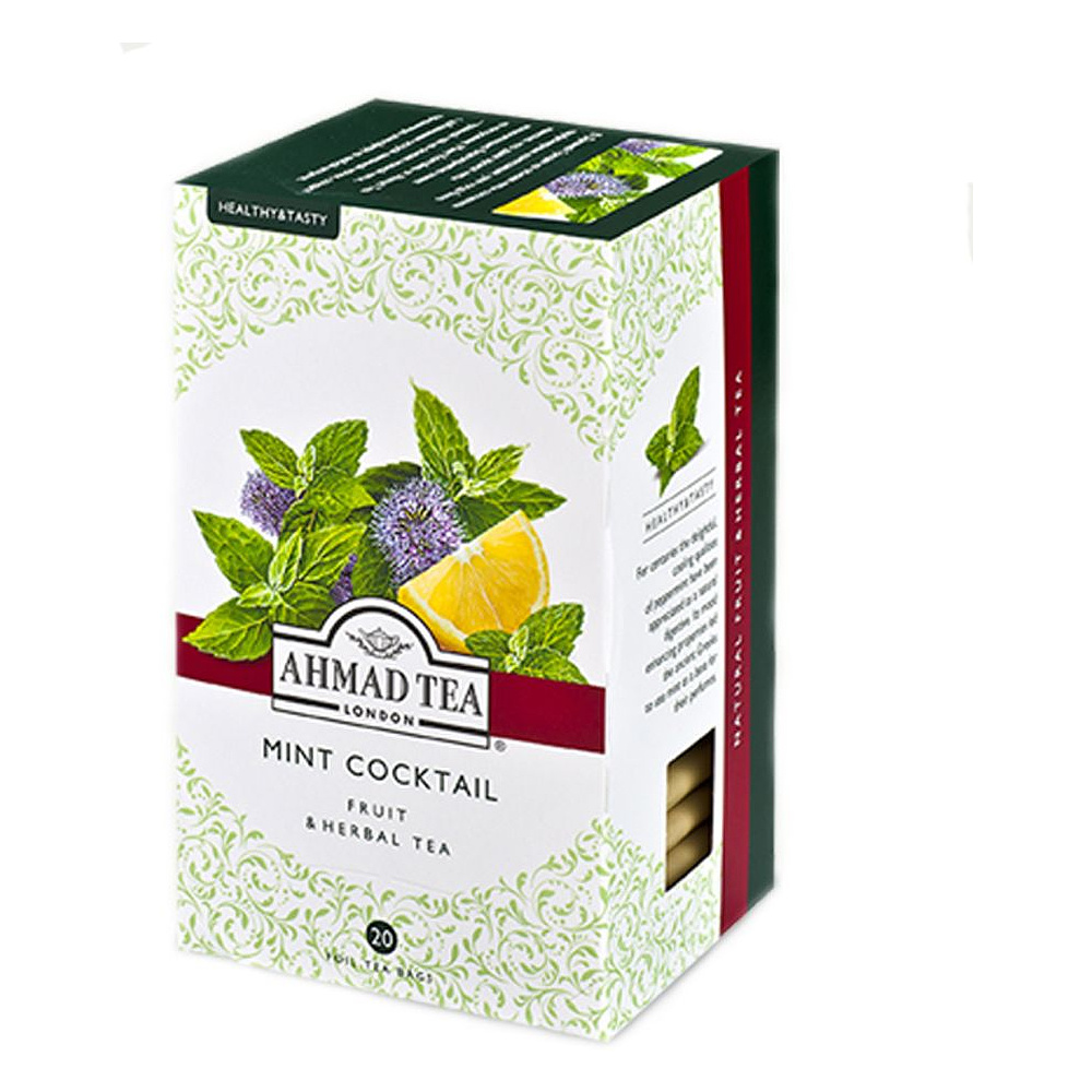 Чай "Ahmad Tea" Mint Cocktail, 20 пакетиковx1.5 г, фруктовый, травяной (9056465)